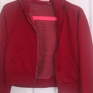 Brandy Melville red crystal hoodie
